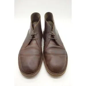 Clarks | Shoes | Clarks Brown Leather Casual Lace Up Chukka  display picture 1